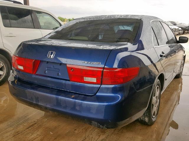 3HGCM56425G705699 - 2005 HONDA ACCORD LX BLUE photo 4