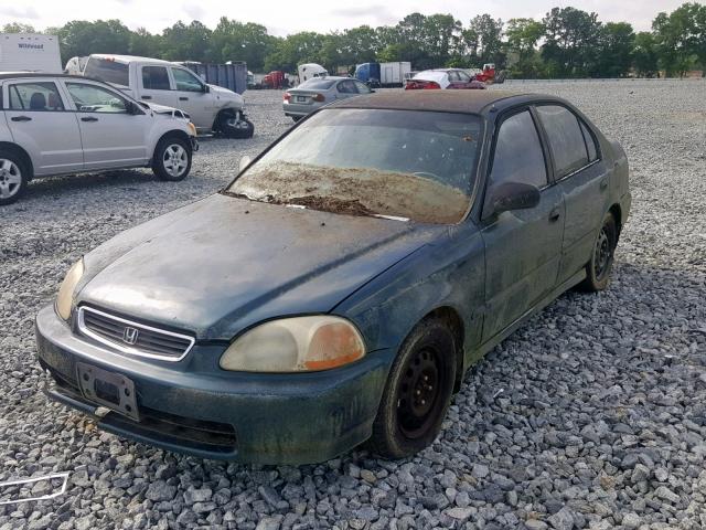 2HGEJ6624WH609421 - 1998 HONDA CIVIC DX GREEN photo 2