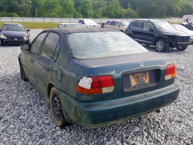 2HGEJ6624WH609421 - 1998 HONDA CIVIC DX GREEN photo 3