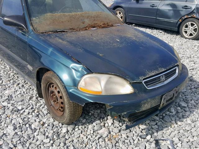 2HGEJ6624WH609421 - 1998 HONDA CIVIC DX GREEN photo 9