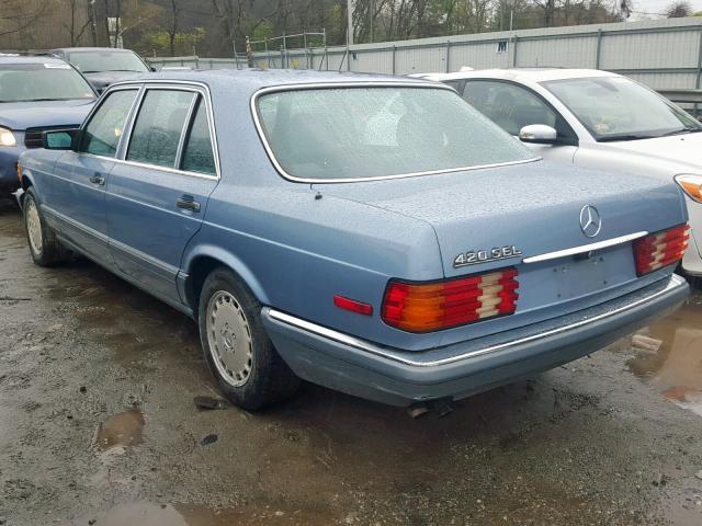 WDB1260351A227885 - 1986 MERCEDES-BENZ 420 BLUE photo 3