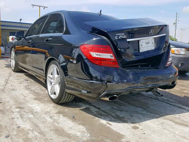 WDDGF4HB5EG216134 - 2014 MERCEDES-BENZ C250 BLACK photo 3