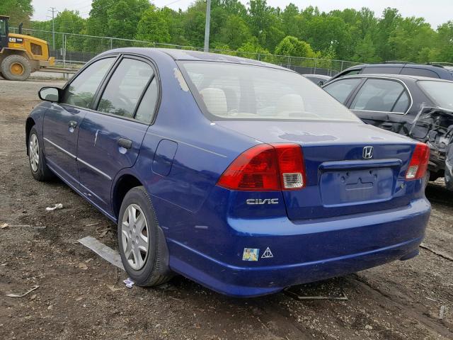 2HGES16314H600956 - 2004 HONDA CIVIC DX V BLUE photo 3