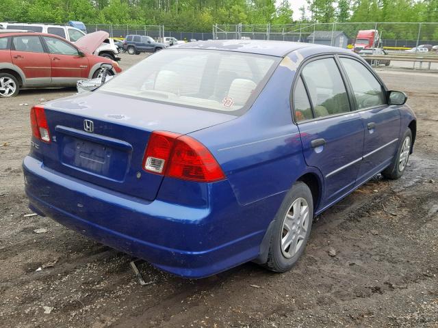 2HGES16314H600956 - 2004 HONDA CIVIC DX V BLUE photo 4