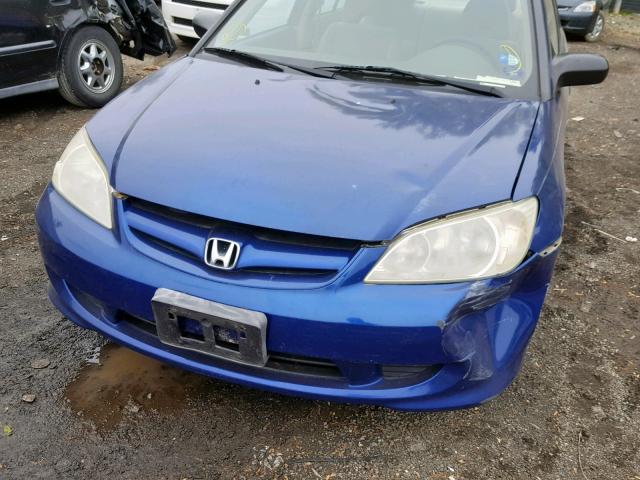 2HGES16314H600956 - 2004 HONDA CIVIC DX V BLUE photo 9