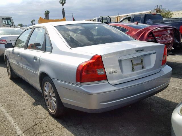 YV1TS91Z041380654 - 2004 VOLVO S80 T6 SILVER photo 3