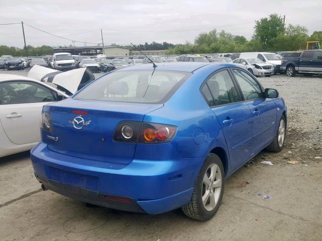 JM1BK123451333397 - 2005 MAZDA 3 S BLUE photo 4