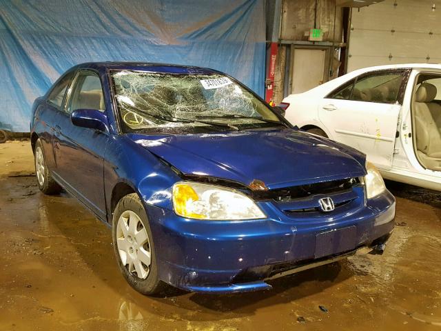 1HGEM22922L043582 - 2002 HONDA CIVIC EX BLUE photo 1