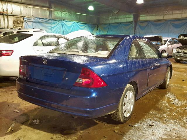 1HGEM22922L043582 - 2002 HONDA CIVIC EX BLUE photo 4