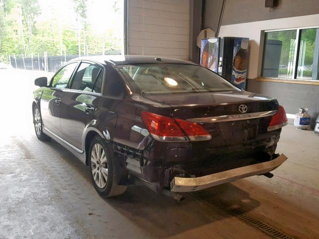 4T1BK3DB7BU428266 - 2011 TOYOTA AVALON BAS BURGUNDY photo 3