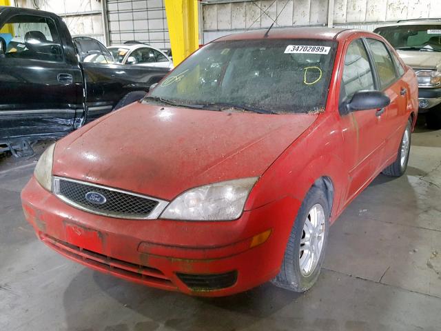 1FAFP34NX7W288572 - 2007 FORD FOCUS ZX4 RED photo 2