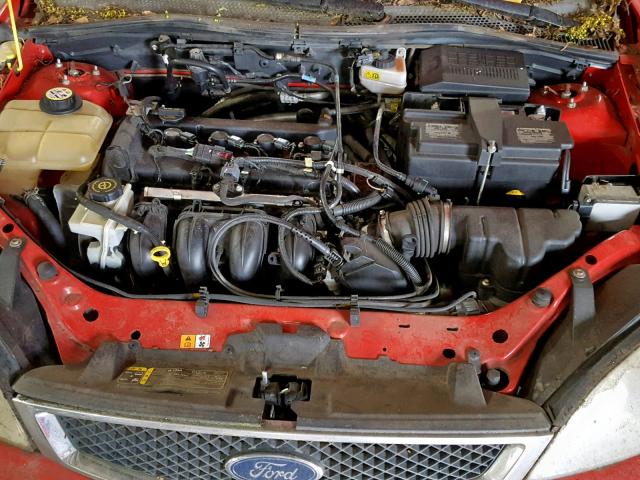 1FAFP34NX7W288572 - 2007 FORD FOCUS ZX4 RED photo 7