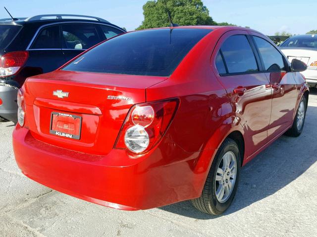 1G1JA5SH8C4125741 - 2012 CHEVROLET SONIC LS 红色 照片 4
