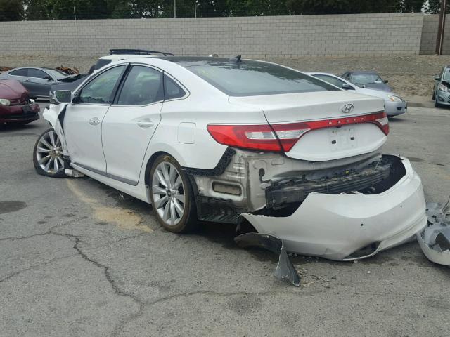 KMHFH4JG7DA330607 - 2013 HYUNDAI AZERA GLS WHITE photo 3