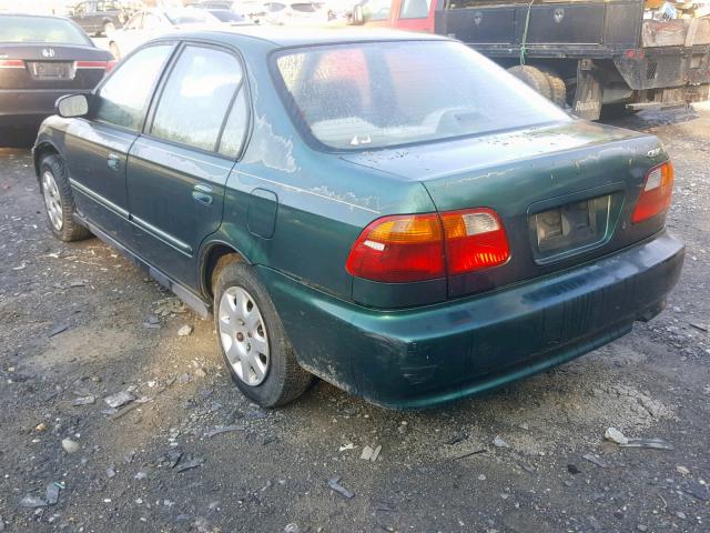 2HGEJ6611XH525291 - 1999 HONDA CIVIC BASE GREEN photo 3