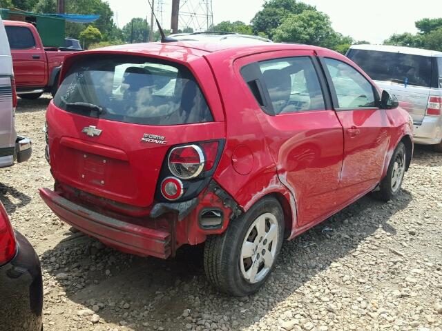 1G1JB6SH7D4227441 - 2013 CHEVROLET SONIC LS 红色 照片 4