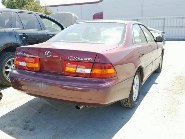 JT8BF28G1X5063253 - 1999 LEXUS ES 300 BURGUNDY photo 4