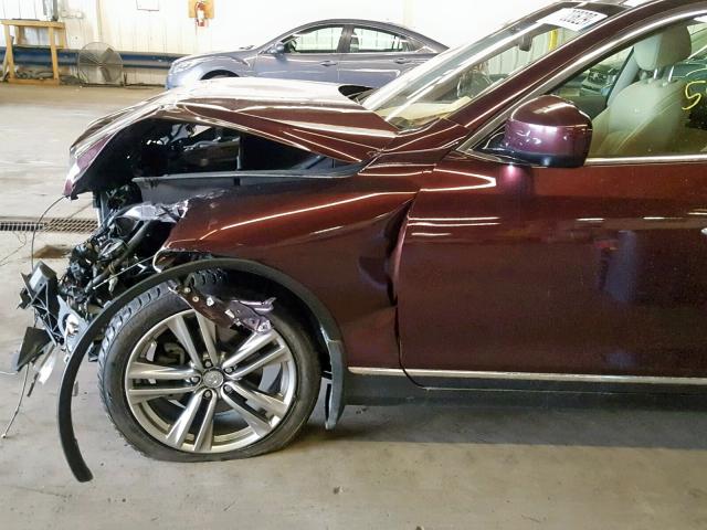 JN1AJ0HR6CM453057 - 2012 INFINITI EX35 BASE MAROON photo 9