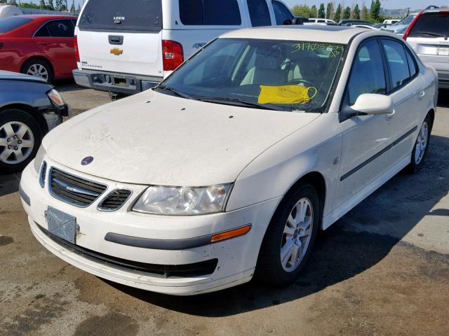 YS3FD49Y371123657 - 2007 SAAB 9-3 2.0T WHITE photo 2