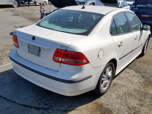 YS3FD49Y371123657 - 2007 SAAB 9-3 2.0T WHITE photo 4