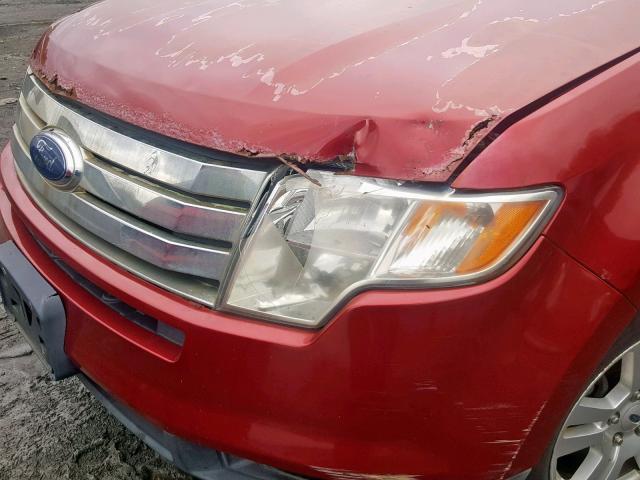 2FMDK36C49BA46551 - 2009 FORD EDGE SE RED photo 9