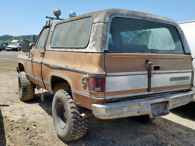 CKY184F193163 - 1974 CHEVROLET BLAZER TAN photo 3