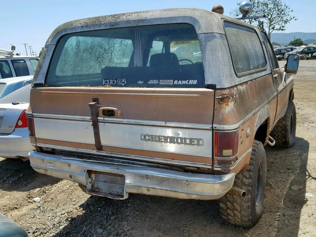 CKY184F193163 - 1974 CHEVROLET BLAZER TAN photo 4