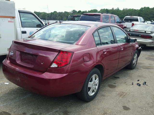 1G8AZ55F96Z187936 - 2006 SATURN ION LEVEL MAROON photo 4