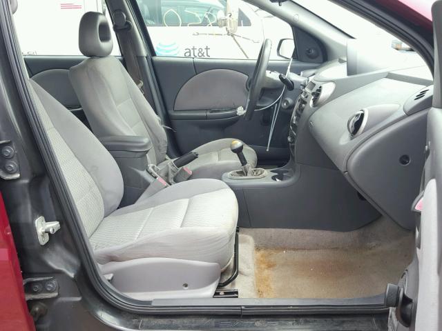 1G8AZ55F96Z187936 - 2006 SATURN ION LEVEL MAROON photo 5