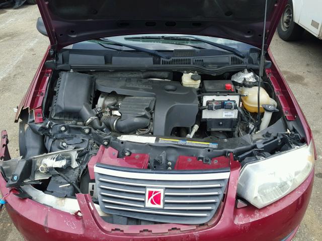1G8AZ55F96Z187936 - 2006 SATURN ION LEVEL MAROON photo 7