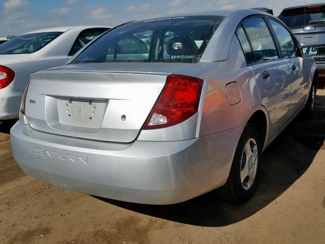 1G8AG52F24Z174694 - 2004 SATURN ION LEVEL SILVER photo 4