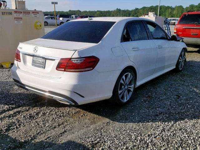 WDDHF5KB6EA951663 - 2014 MERCEDES-BENZ E 350 WHITE photo 4