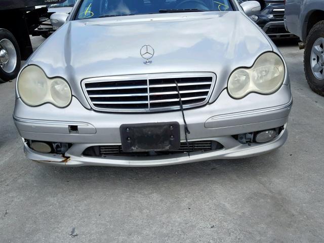 WDBRF40J85F554122 - 2005 MERCEDES-BENZ C 230K SPO SILVER photo 9