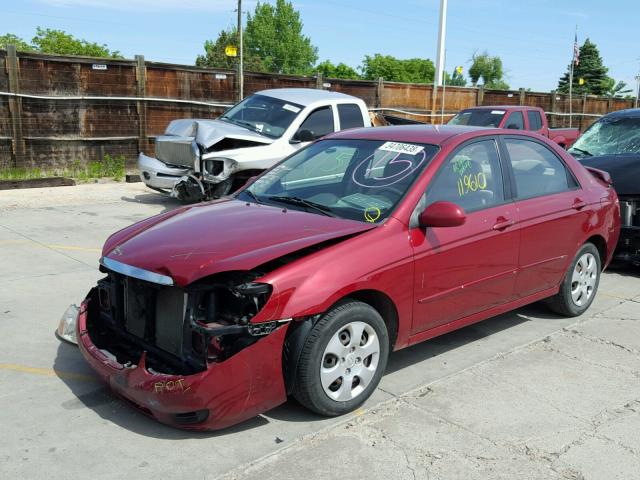 KNAFE121485563748 - 2008 KIA SPECTRA EX RED photo 2