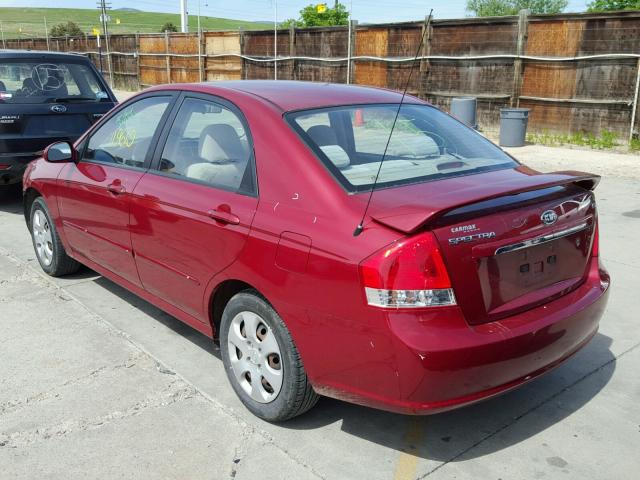 KNAFE121485563748 - 2008 KIA SPECTRA EX RED photo 3