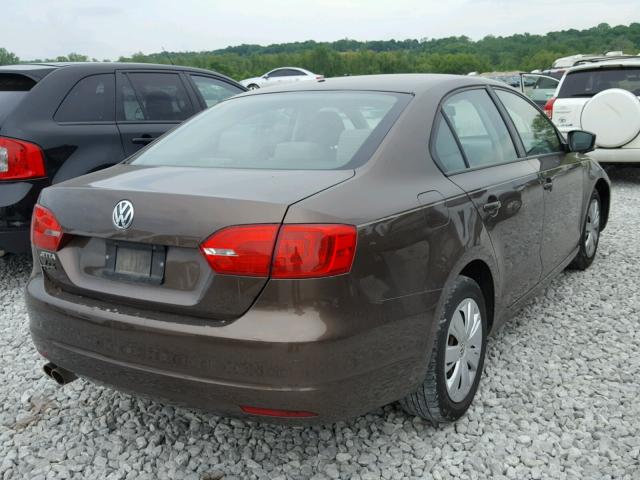 3VW2K7AJ0BM104391 - 2011 VOLKSWAGEN JETTA BASE BROWN photo 4