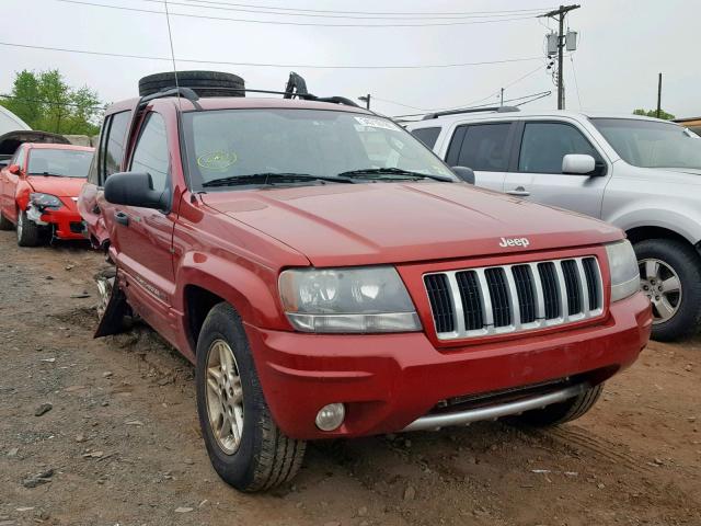 1J4GW48N24C183064 - 2004 JEEP GRAND CHER RED photo 1