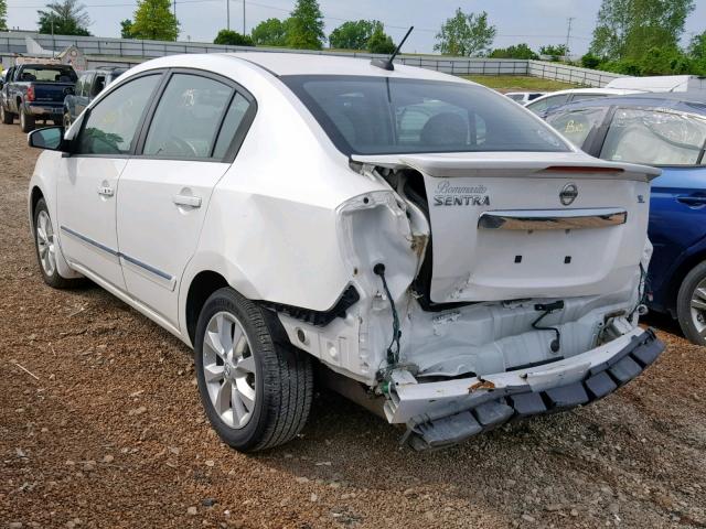 3N1AB6AP2BL682188 - 2011 NISSAN SENTRA 2.0 WHITE photo 3