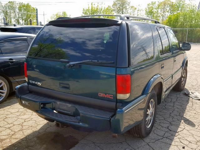 1GKDT13W7W2953238 - 1998 GMC ENVOY GREEN photo 4