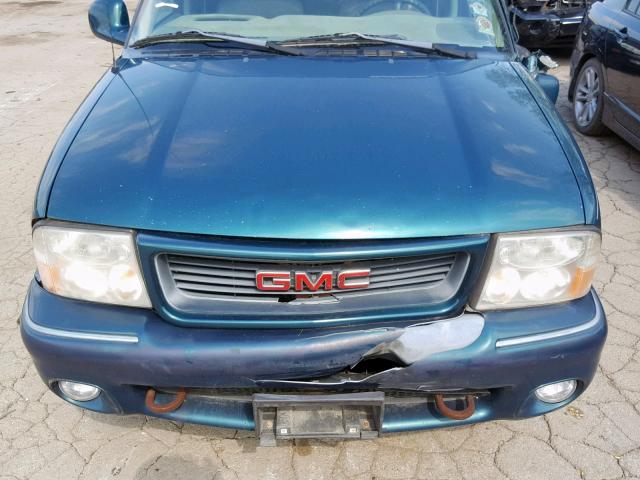 1GKDT13W7W2953238 - 1998 GMC ENVOY GREEN photo 7