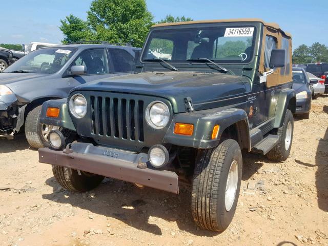 1J4FY49S2VP534513 - 1997 JEEP WRANGLER / GREEN photo 2