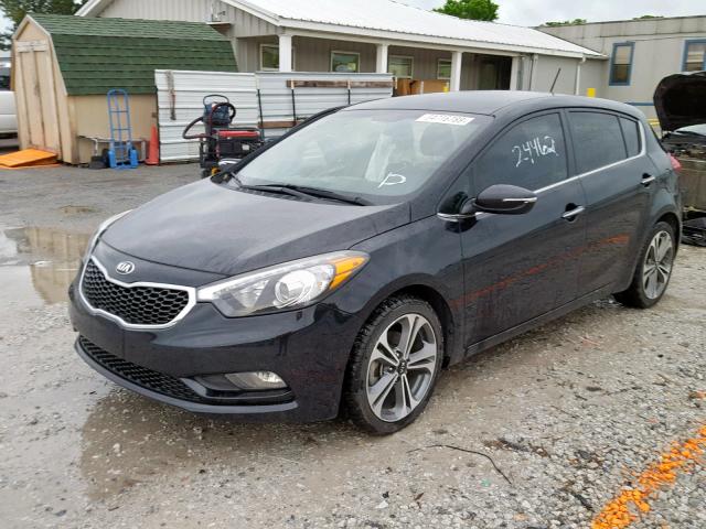 KNAFX5A8XG5546435 - 2016 KIA FORTE EX BLACK photo 2