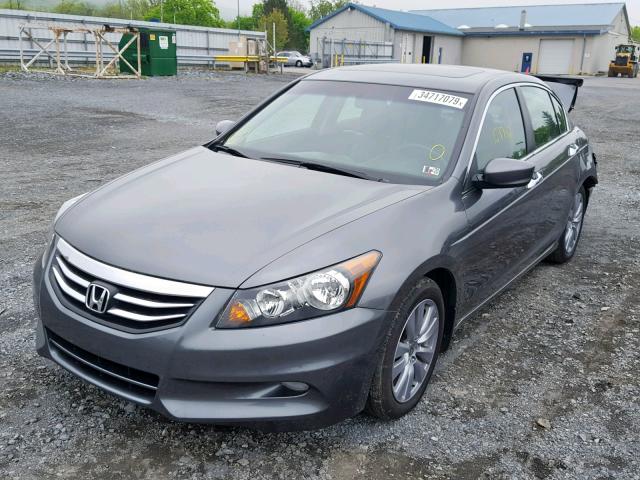 1HGCP3F88BA016761 - 2011 HONDA ACCORD EXL GRAY photo 2