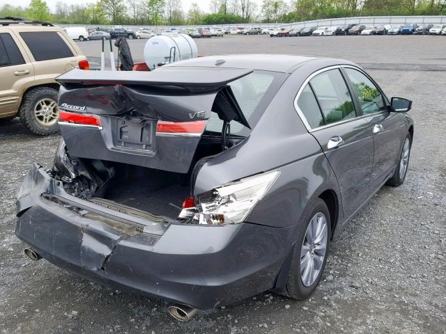 1HGCP3F88BA016761 - 2011 HONDA ACCORD EXL GRAY photo 4