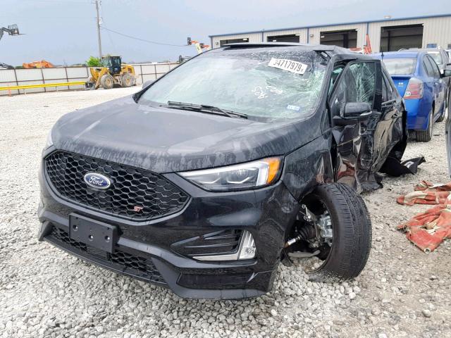 2FMPK4AP1KBB00617 - 2019 FORD EDGE ST BLACK photo 2