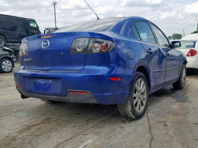 JM1BK323281774493 - 2008 MAZDA 3 S BLUE photo 4