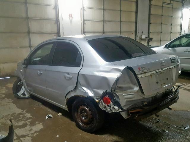 KL1TD566X8B054505 - 2008 CHEVROLET AVEO BASE Gümüş foto 3