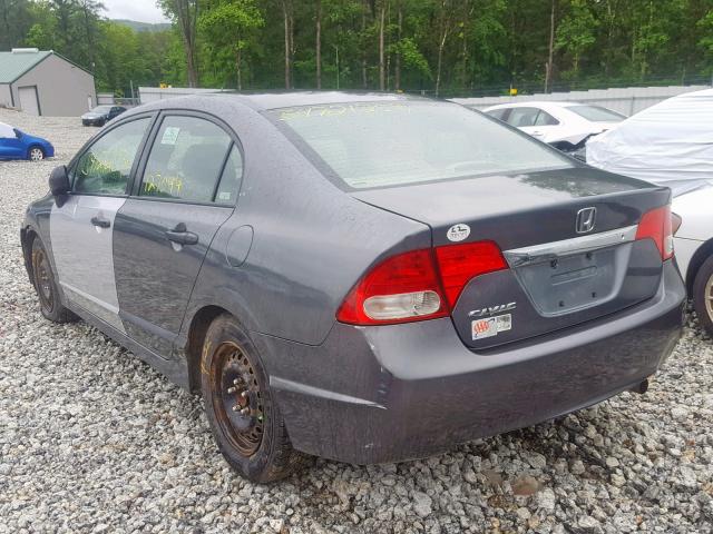 2HGFA15279H507396 - 2009 HONDA CIVIC DX GRAY photo 3