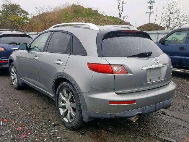 JNRAS08W54X220478 - 2004 INFINITI FX35 GRAY photo 3