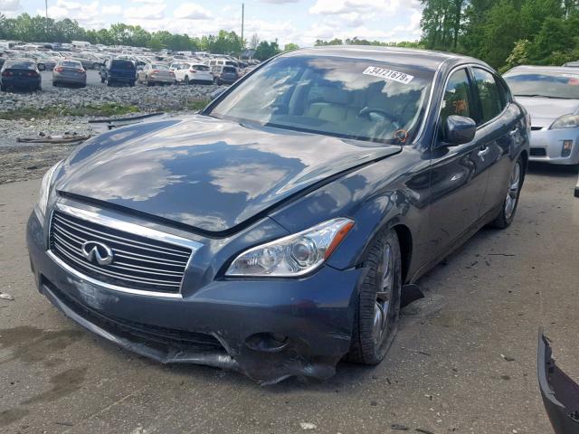 JN1BY1APXCM334734 - 2012 INFINITI M37 BLUE photo 2